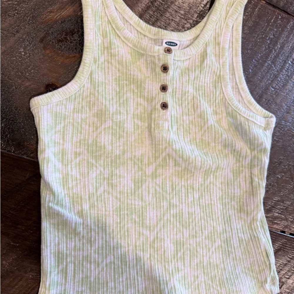 Old Navy Kids Ribbed Tank Top with Button Detail